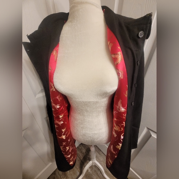 NWT 2OH Threads Two Old Hippies Black Jacket with Pink Silk Lining Size Large - Picture 4 of 5